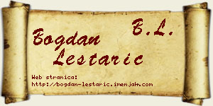Bogdan Leštarić vizit kartica